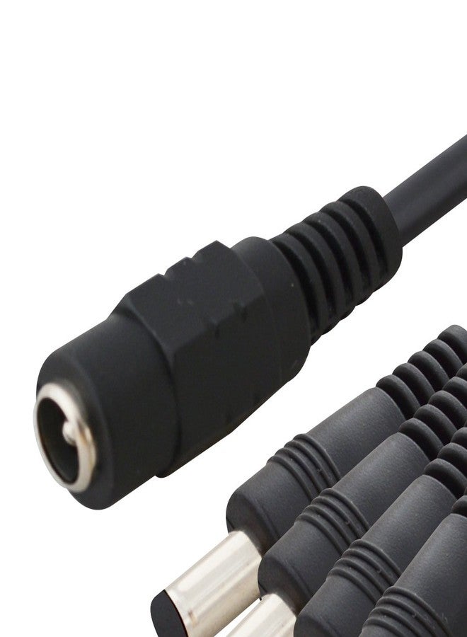 MX 4-Way DC Power Splitter Cable - 1 Female to 4 Male 5.5mm x 2.1mm Barrel Plug Y Adapter for CCTV Cameras, LED Light Strips, Routers, and Electronics - Image 4
